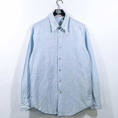 Robert Graham Printed Linen Cotton Flip Cuff Button Shirt