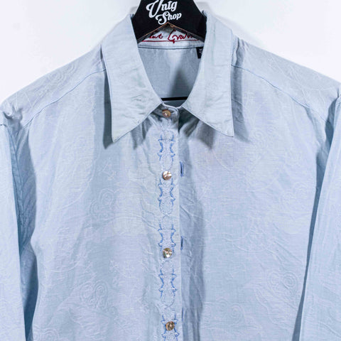 Robert Graham Printed Linen Cotton Flip Cuff Button Shirt