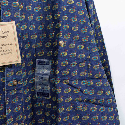 Bugle Boy Company Duck Button Down Shirt All Over Print AOP
