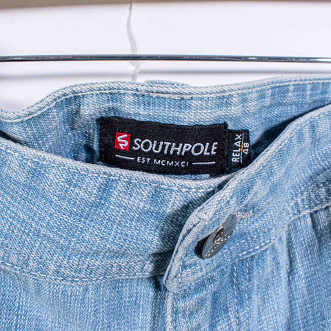 SouthPole Jean Jorts Baggy Hip Hop Loose Wide Leg