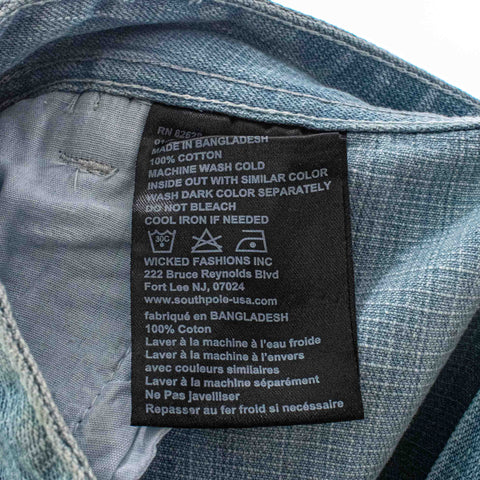 SouthPole Jean Jorts Baggy Hip Hop Loose Wide Leg