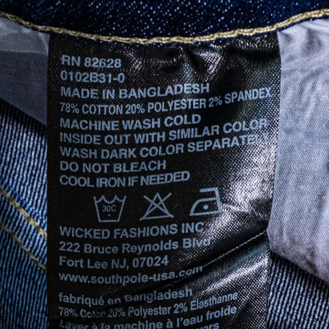 SouthPole Bleached Moto Jeans