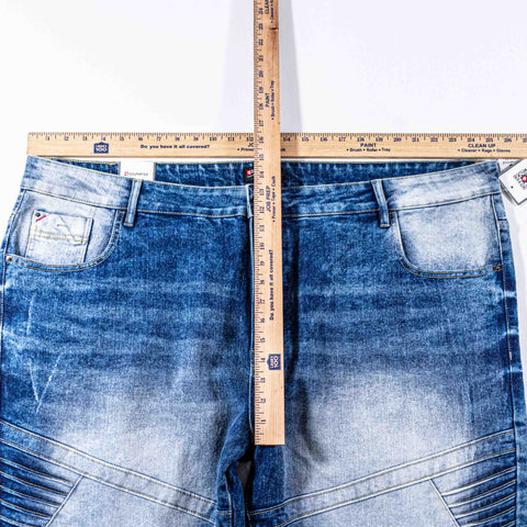 SouthPole Bleached Moto Jeans