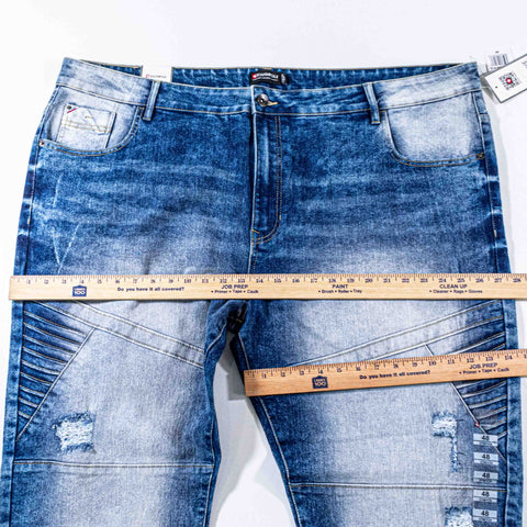 SouthPole Bleached Moto Jeans