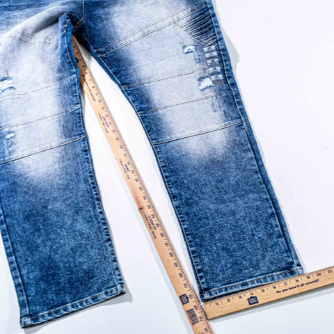 SouthPole Bleached Moto Jeans