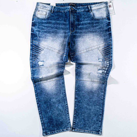 SouthPole Bleached Moto Jeans