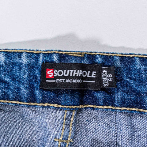 SouthPole Bleached Moto Jeans