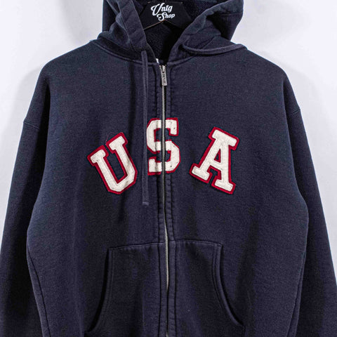 Blue Marlin USA Zip Up Hoodie Sweatshirt