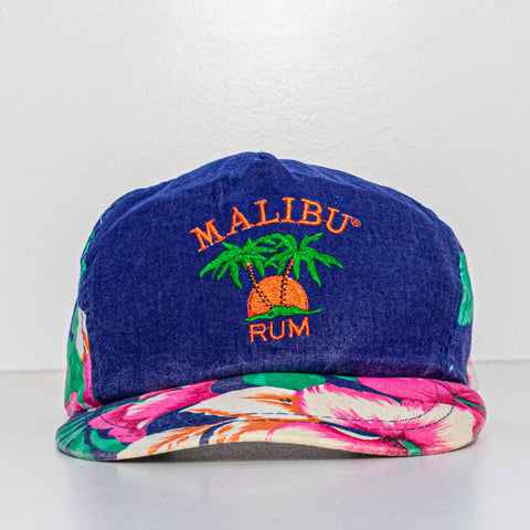 Malibu Rum Floral Hawaiian Snapback Hat