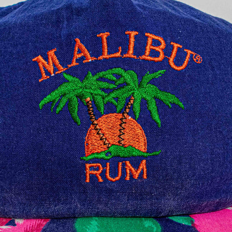 Malibu Rum Floral Hawaiian Snapback Hat