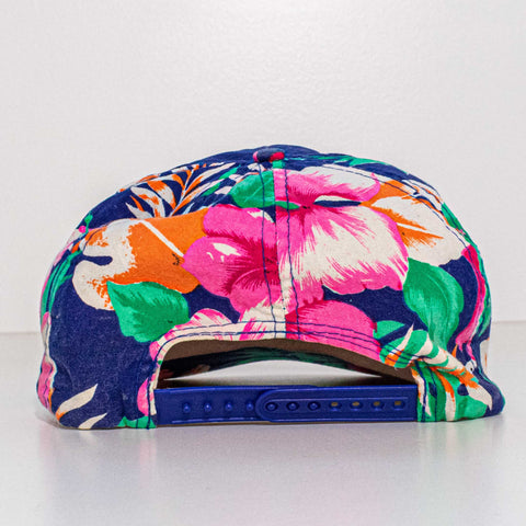 Malibu Rum Floral Hawaiian Snapback Hat