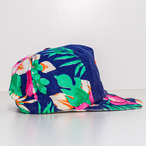 Malibu Rum Floral Hawaiian Snapback Hat