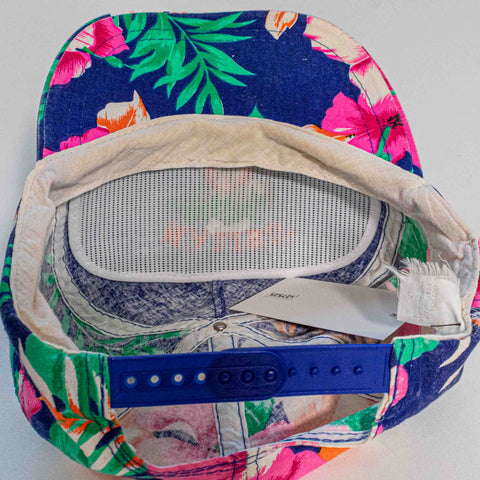 Malibu Rum Floral Hawaiian Snapback Hat