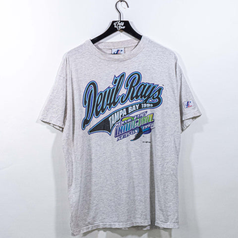Tampa Bay Devil Rays MLB Inaugural Season T-Shirt Baseball Logo Athletic