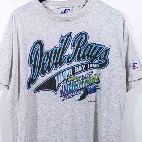 Tampa Bay Devil Rays MLB Inaugural Season T-Shirt Baseball Logo Athletic