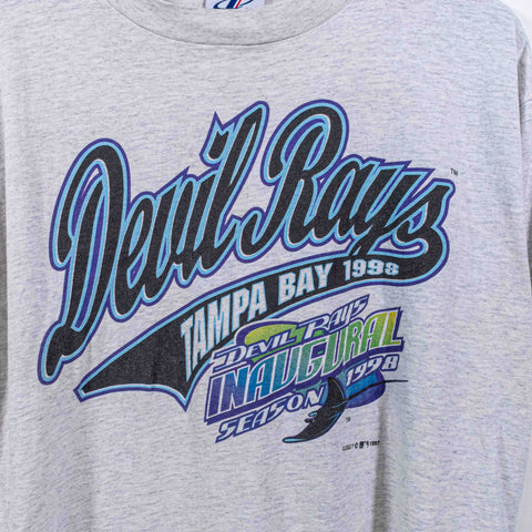 Tampa Bay Devil Rays MLB Inaugural Season T-Shirt Baseball Logo Athletic