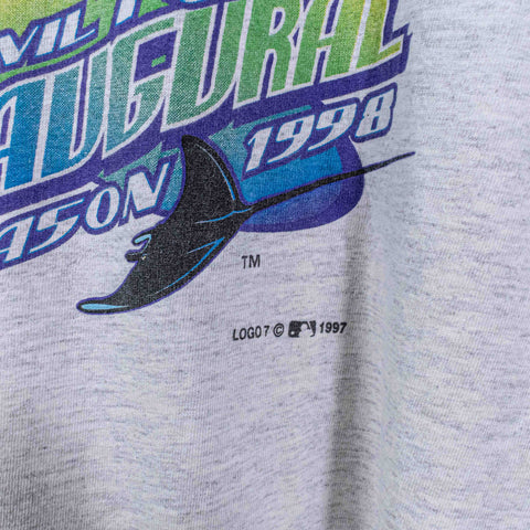 Tampa Bay Devil Rays MLB Inaugural Season T-Shirt Baseball Logo Athletic