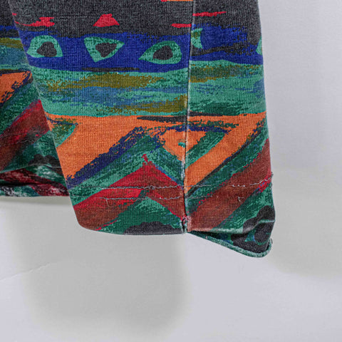Surf Skate Striped Aztec Tribal AOP T-Shirt Chicos Designs Vaporwave
