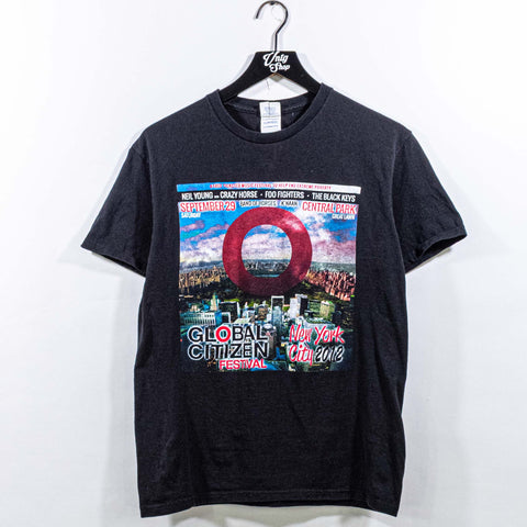 Global Citizen Festival 2012 T-Shirt Foo Fighters Neil Young Crazy Horse