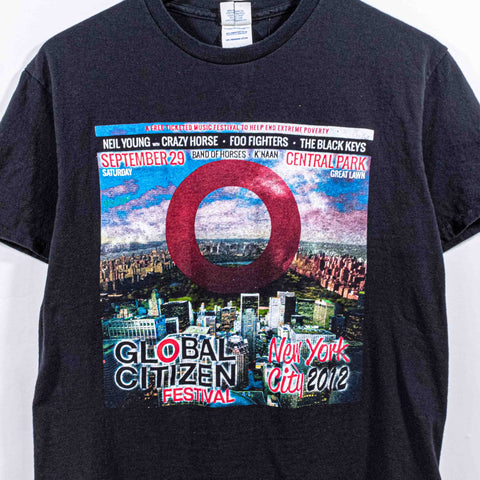 Global Citizen Festival 2012 T-Shirt Foo Fighters Neil Young Crazy Horse