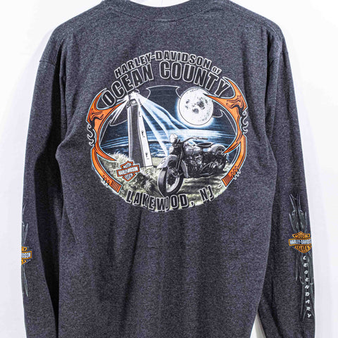 Harley Davidson Motorcycles T-Shirt Long Sleeve Wings Legendary