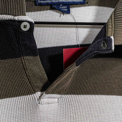Polo Sport Ralph Lauren Striped Knit Polo Shirt Spell Out