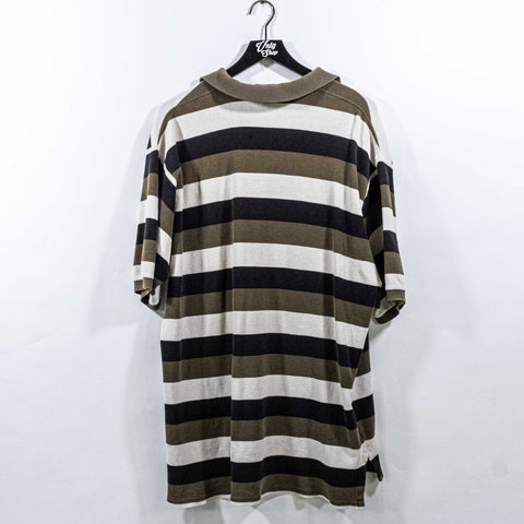 Polo Sport Ralph Lauren Striped Knit Polo Shirt Spell Out