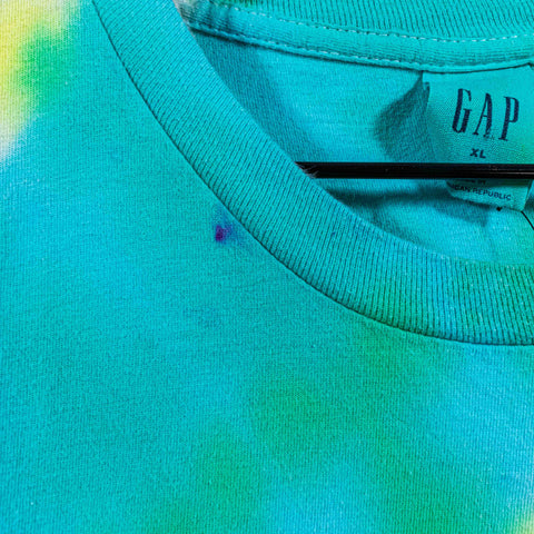 GAP Swirl Tie Dye Blank T-Shirt Single Stitch