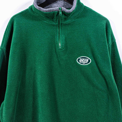 New York Jets Majestic 1/4 Zip Fleece Pullover