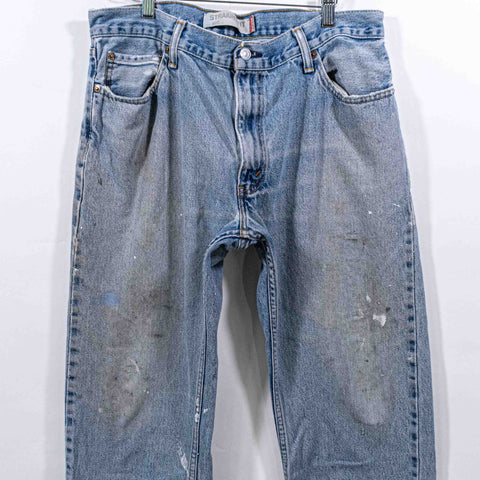 Levis 505 Jeans Distressed Paint Splatter Skate Grunge