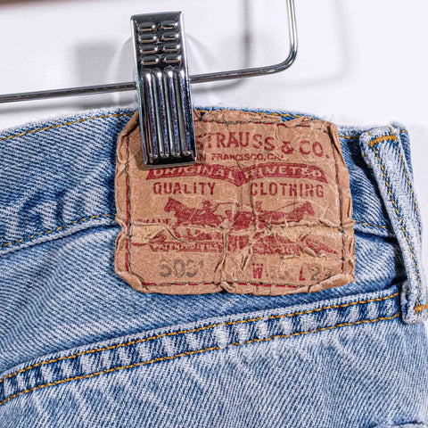 Levis 505 Jeans Distressed Paint Splatter Skate Grunge