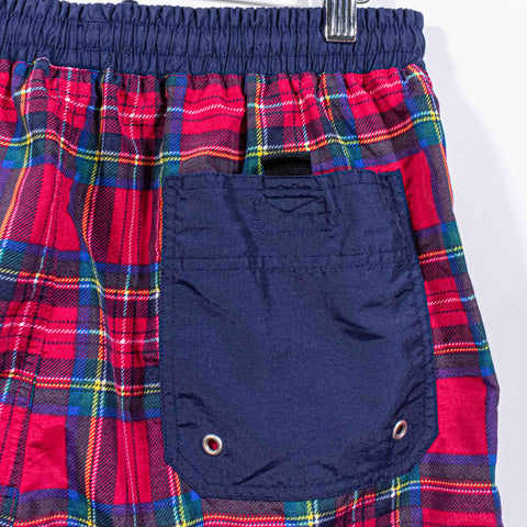 Chaps Ralph Lauren Plaid Spell Out Swim Trunks