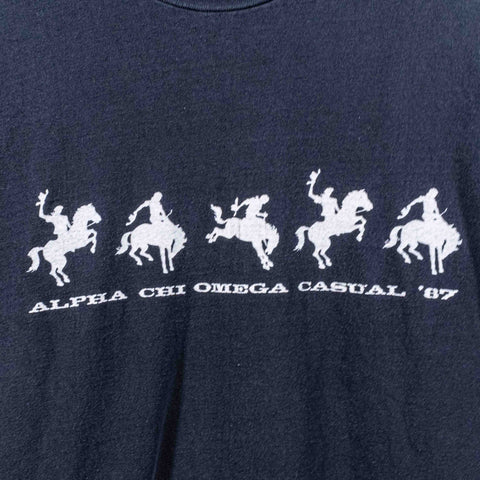 Alpha Chi Omega Frat Cowboy 1987 Long Sleeve T-Shirt