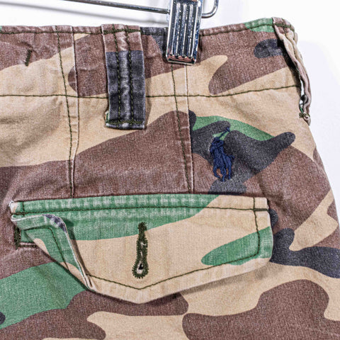 Polo Ralph Lauren Pony Camo Cargo Shorts Distressed