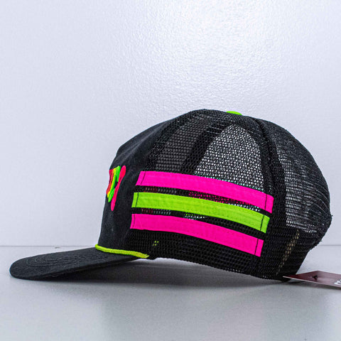 Three Stripe Mesh Trucker Hat Snapback New Mexico