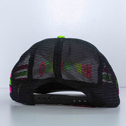 Three Stripe Mesh Trucker Hat Snapback New Mexico