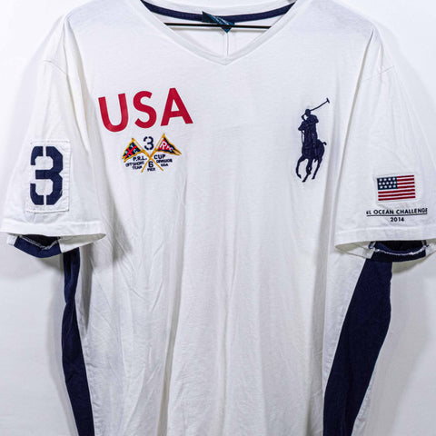 Polo Ralph Lauren RL Ocean Challenge 2014 T-Shirt PRL Cup Offshore Cross Flags