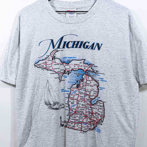 State of Michigan Road Map T-Shirt