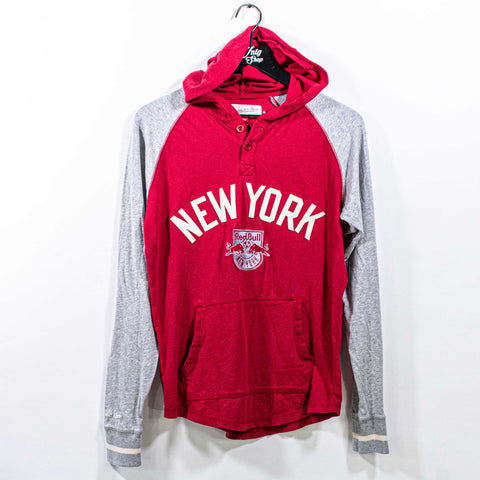 New York Red Bulls MLS Mitchell & Ness Hoodie Pullover Lightweight