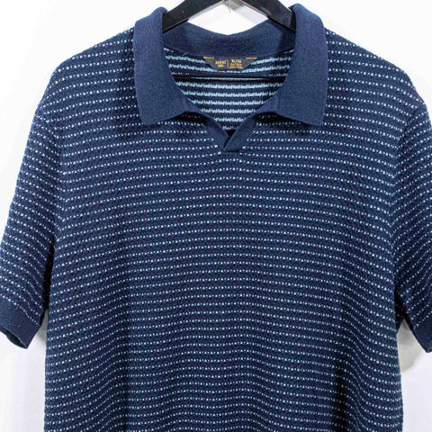 Rhone Johnny Collar Knit Polo Shirt Textured