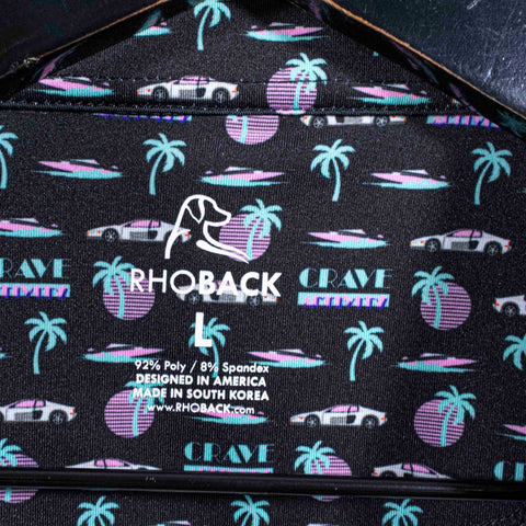 Rhoback Crave Activity Miami Vice Performance Polo Shirt