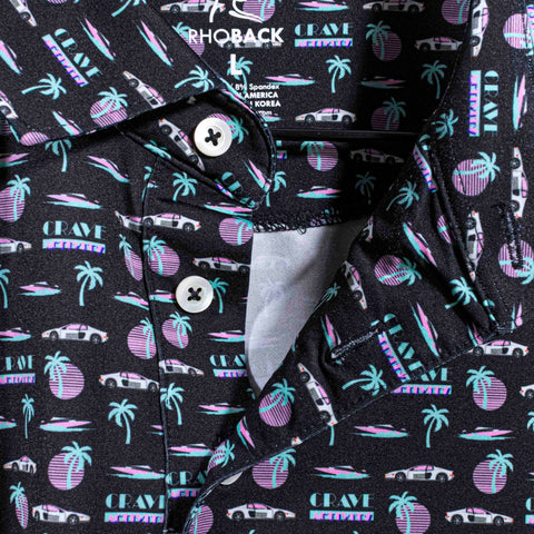 Rhoback Crave Activity Miami Vice Performance Polo Shirt