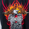 Dragonfly Motorcycle Eagle Flames AOP Short Sleeve Button Shirt