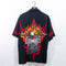 Dragonfly Motorcycle Eagle Flames AOP Short Sleeve Button Shirt