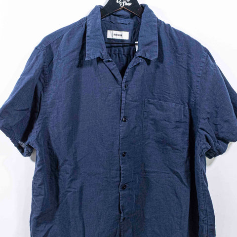 Buck Mason Linen Cotton Button Shirt Short Sleeve