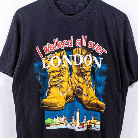 I Walked All Over London Boots Zip It T-Shirt