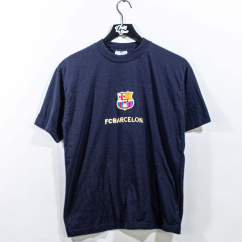 FC Barcelona Crest Logo T-Shirt Embroidered Soccer Futbol Blokecore