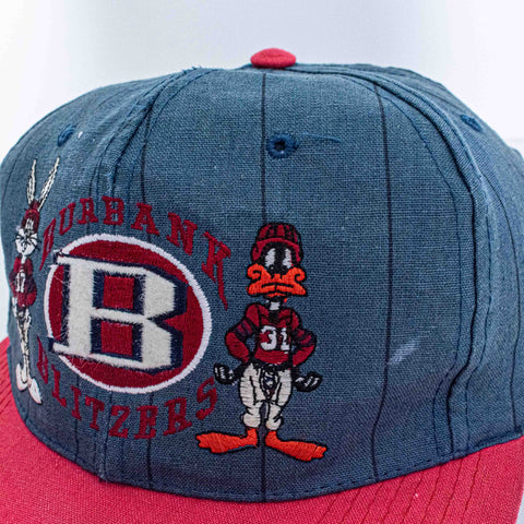 Looney Tunes Burbank Blitzers Bugs Bunny Daffy Duck Pinstripe Snapback Hat