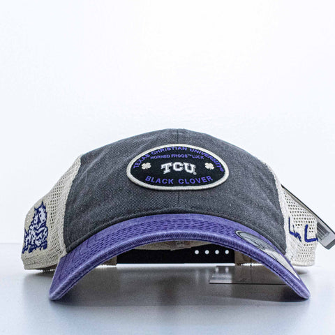 Black Clover TCU Texas Christian University Horned Frogs Mesh Trucker Hat Snapback
