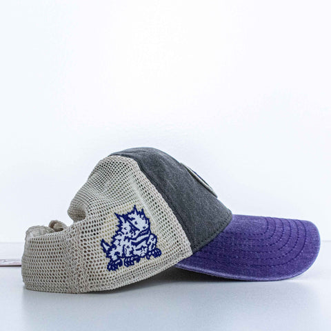 Black Clover TCU Texas Christian University Horned Frogs Mesh Trucker Hat Snapback